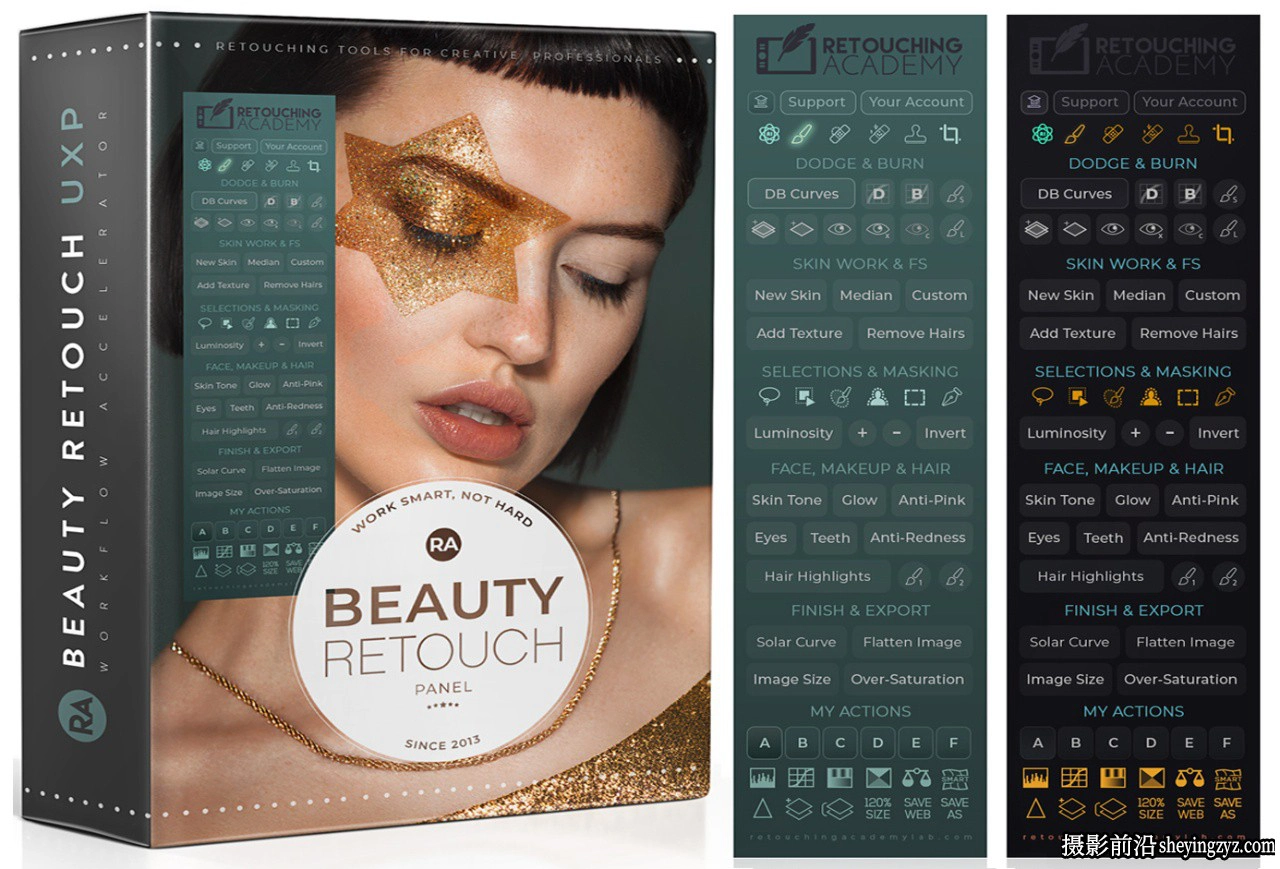 RA Beauty Retouch Panel v5.2中文版|人像精修D&amp;B中性灰磨皮插件