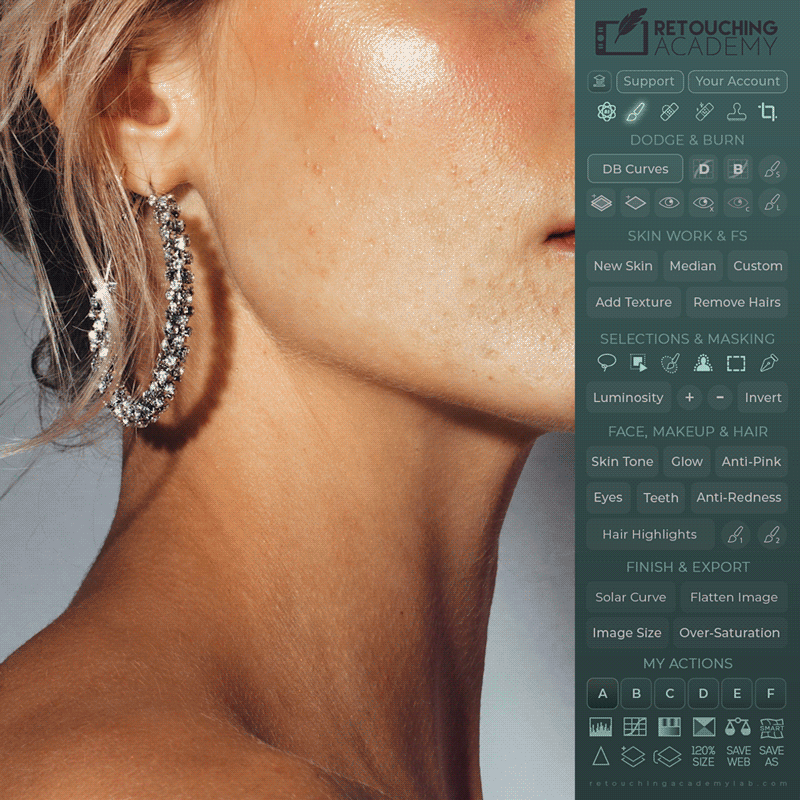 RA Beauty Retouch Panel v5.2中文版|人像精修D&amp;B中性灰磨皮插件