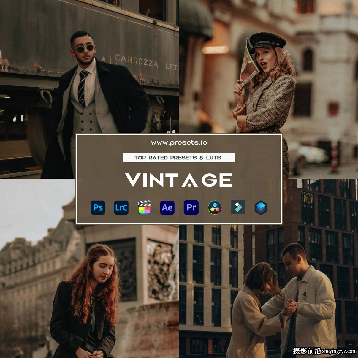 复古电影人像LR预设及手机LR预设 Presets.io - Vintage Presets