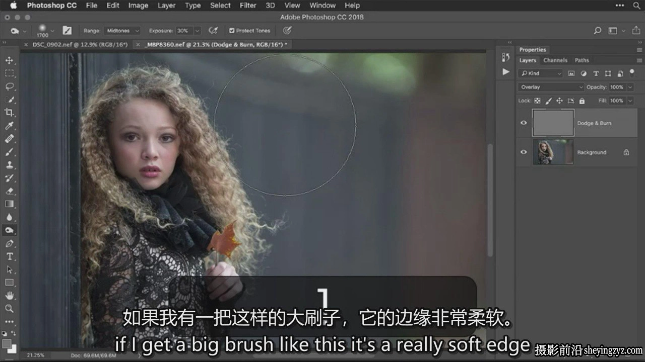 Meg Bitton - 从零学习D&amp;B加深减淡人像润饰修图教程-中英字幕