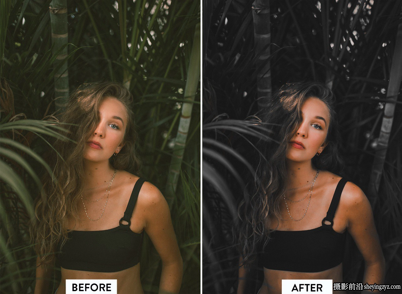 黑暗情绪人像LR预设手机LR预设 Moody Black Lightroom Preset