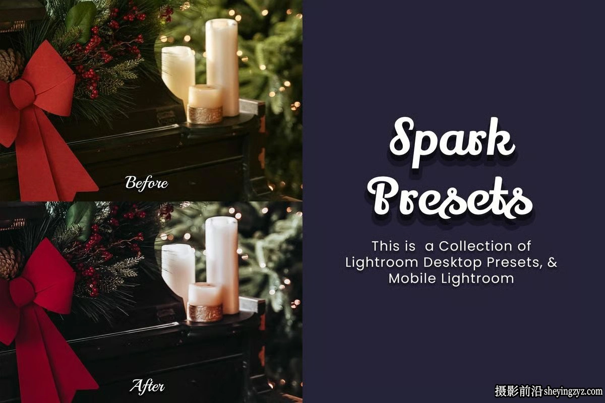 冬季雪景假日圣诞节Lightroom调色滤镜 30 Spark Lightroom Bundle