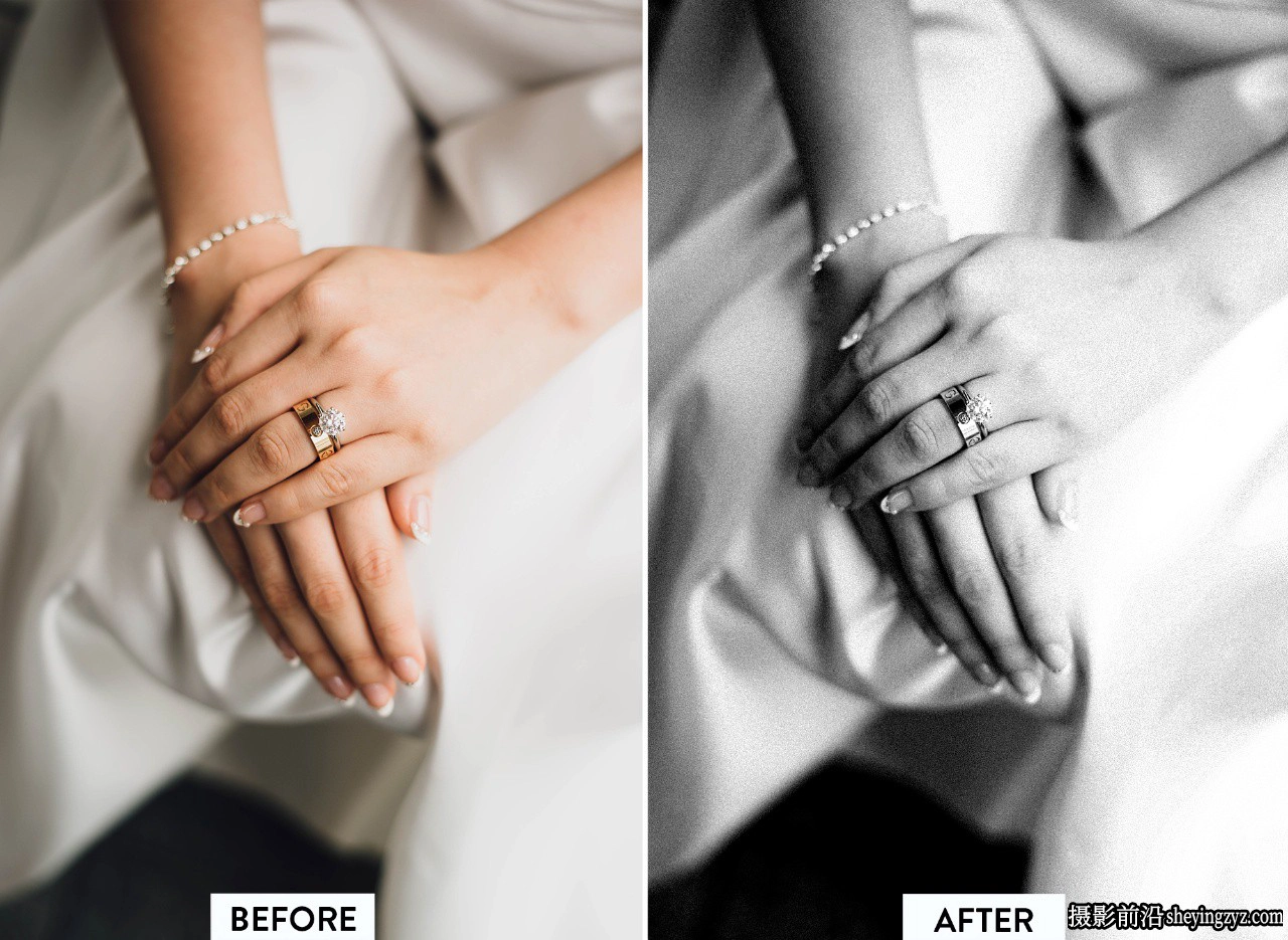 永恒婚礼黑白胶片LR预设手机lr预设 B&amp;W Wedding Lightroom Presets