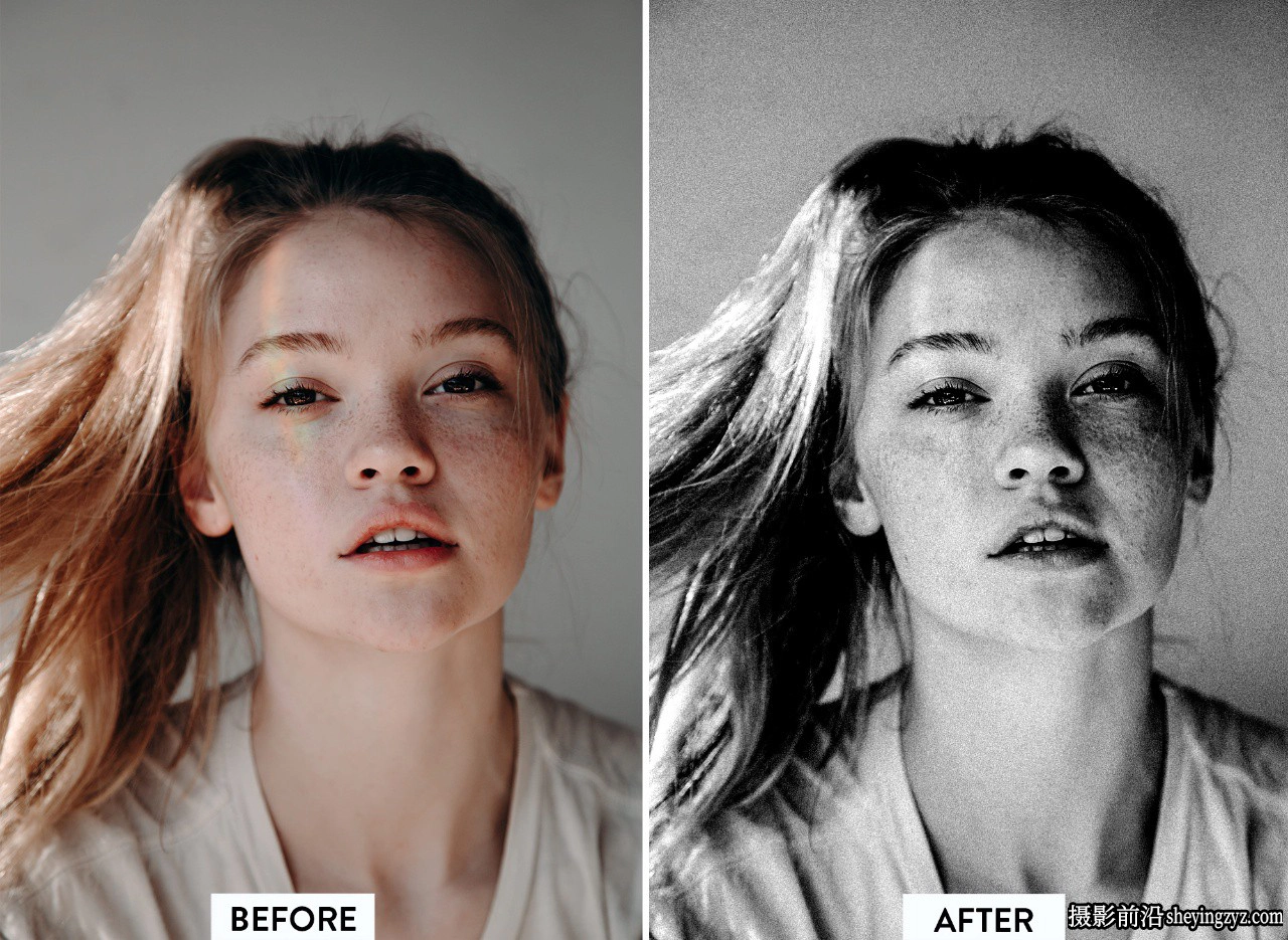 黑白人像胶片LR预设手机预设 BLACK and WHITE Lightroom  Presets
