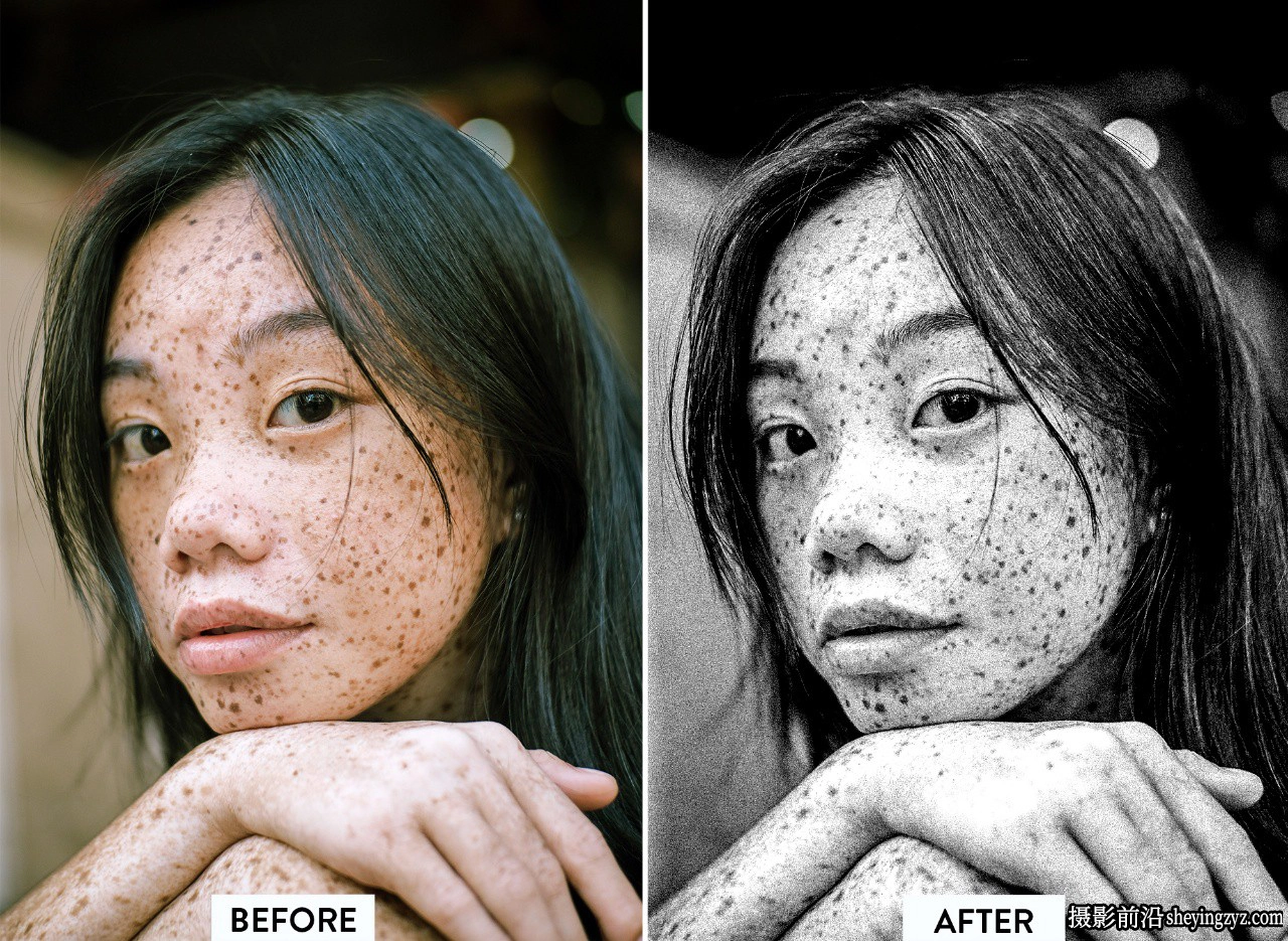 黑白人像胶片LR预设手机预设 BLACK and WHITE Lightroom  Presets