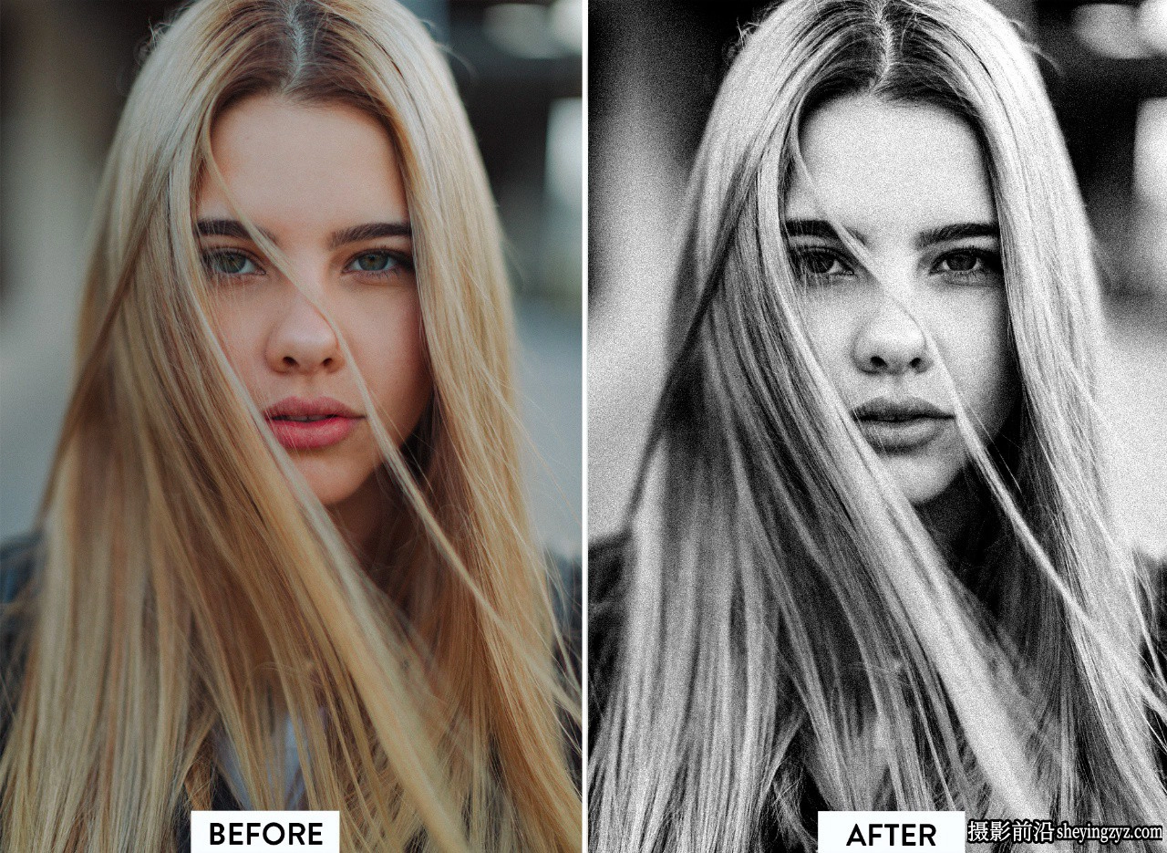 黑白人像胶片LR预设手机预设 BLACK and WHITE Lightroom  Presets