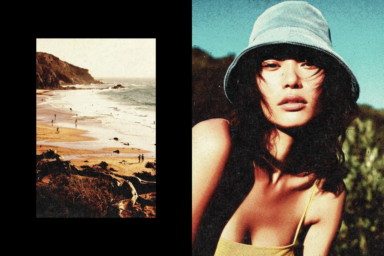 复古印花照片效果PSD模板 Retro Printed Photo Effect