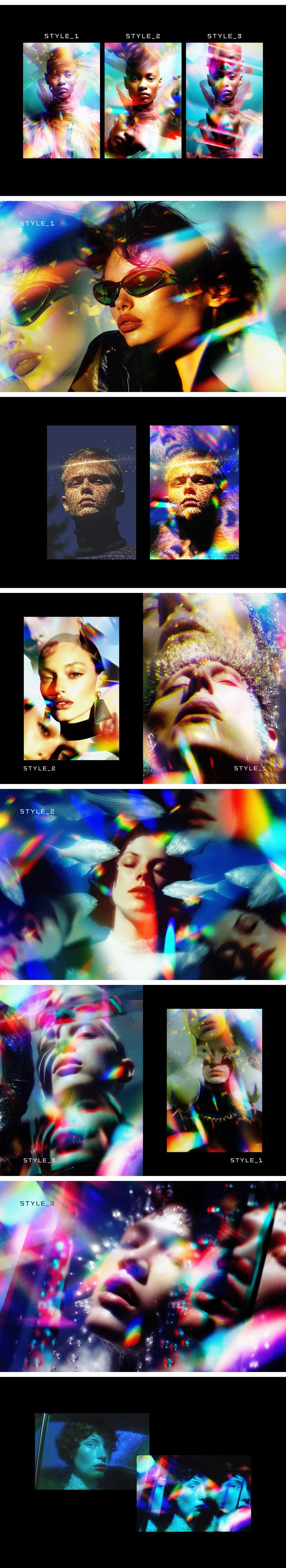 阳光棱镜照片效果模板 Sunlight Prism Photo Effect