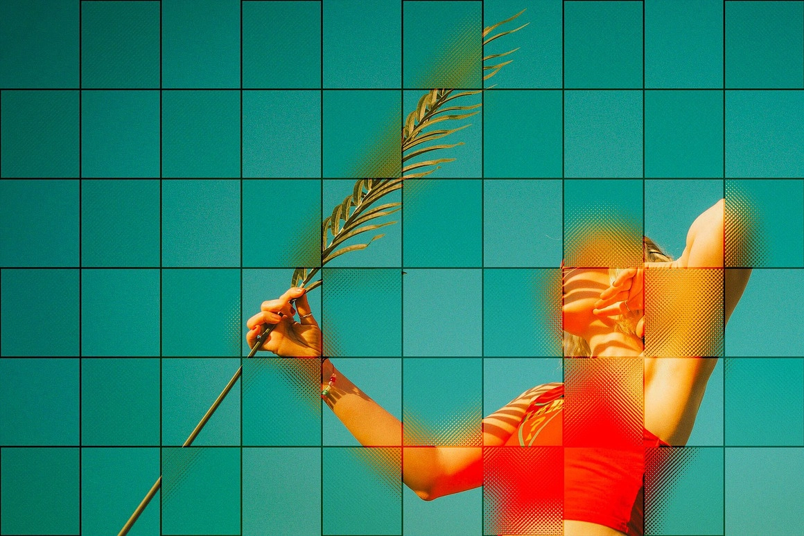 方形玻璃照片效果模板 Square Glass Photo Effect