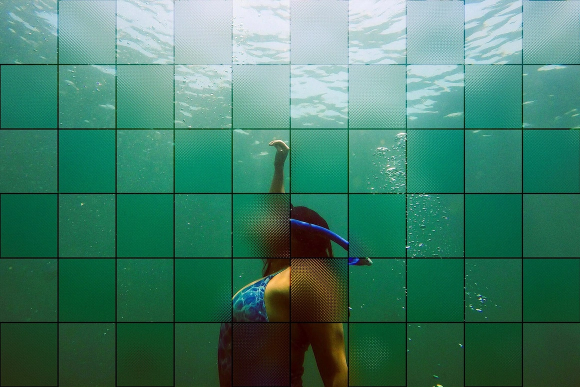 方形玻璃照片效果模板 Square Glass Photo Effect