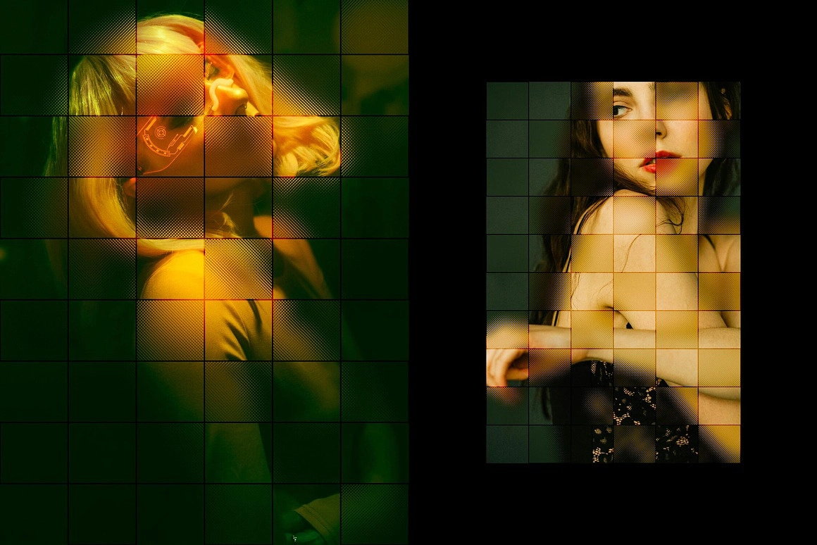 方形玻璃照片效果模板 Square Glass Photo Effect