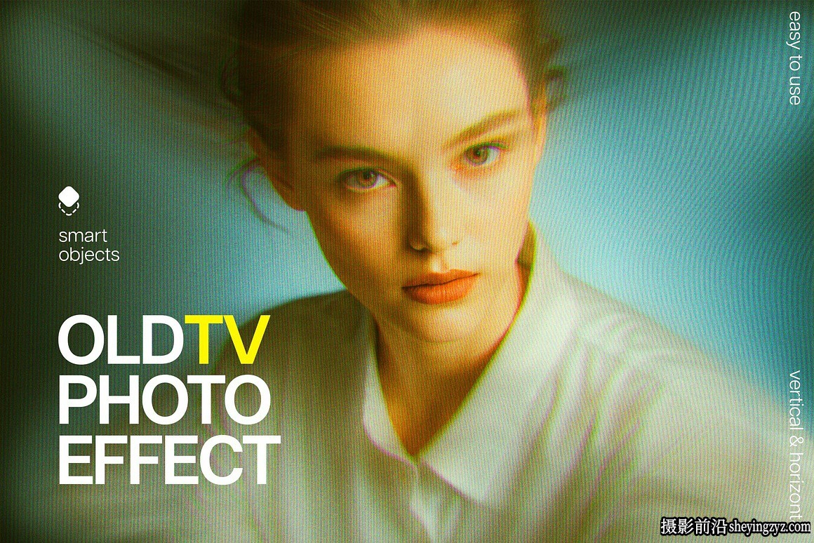 旧电视复古胶片照片效果模板 Old Tv Photo Effect