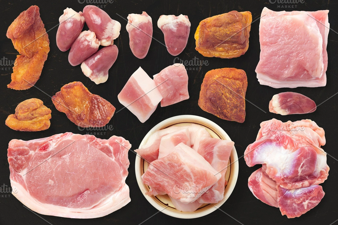 美食样机模型系列第六季-牛肉猪肉肉类,鱼类,蛋类独立样机模型