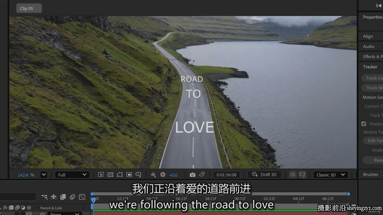 After Effects 2026掌握运动图形视觉特效跟踪抠像,3D教程-中英字幕