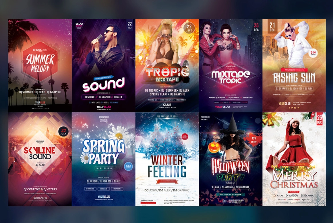 50套传单PSD模板合集 50 PSD FLYERS TEMPLATES