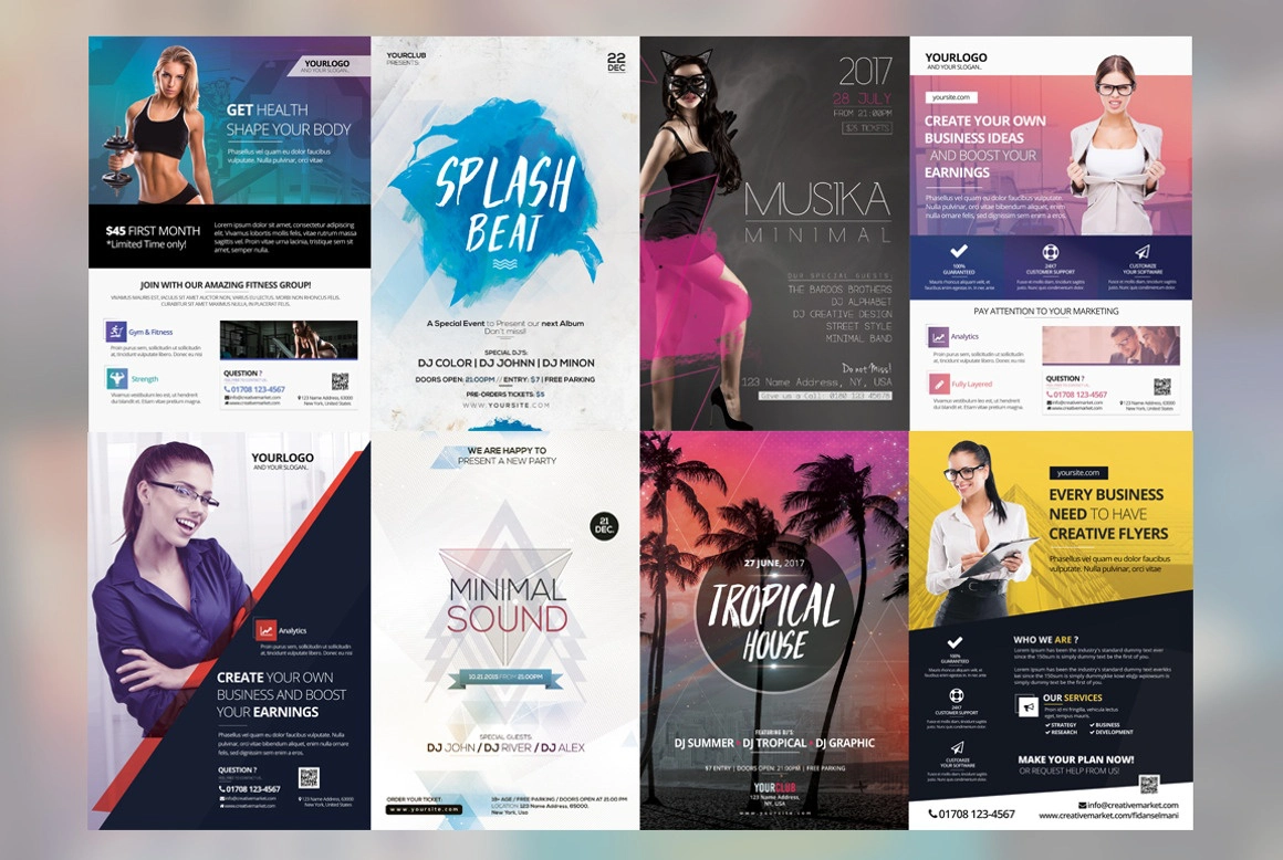 50套传单PSD模板合集 50 PSD FLYERS TEMPLATES