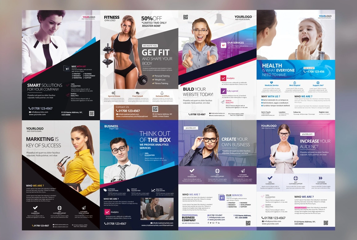 50套传单PSD模板合集 50 PSD FLYERS TEMPLATES
