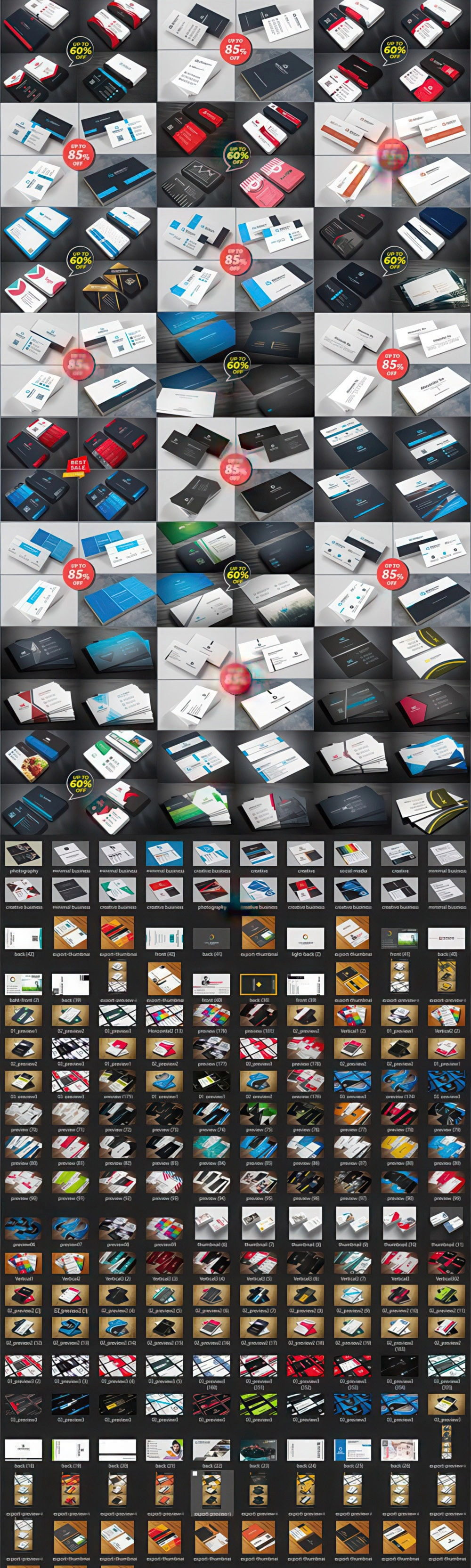 2000多张名片PSD模板-大合集 2,000+ Business Cards PSD