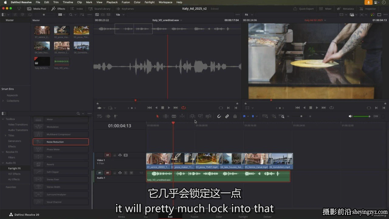 DaVinci Resolve 视频剪辑,音效设计与色彩分级指南教程-中英字幕