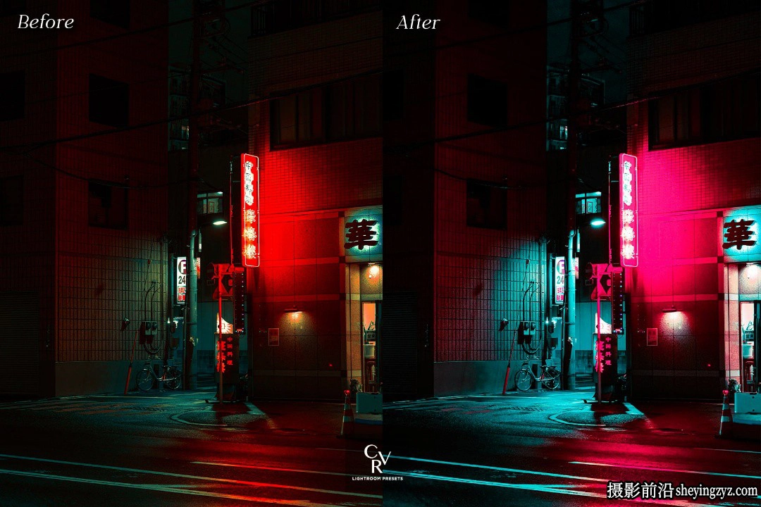 赛博朋克城市夜景风光LR预设手机预设 Cyberpunk Lightroom Presets