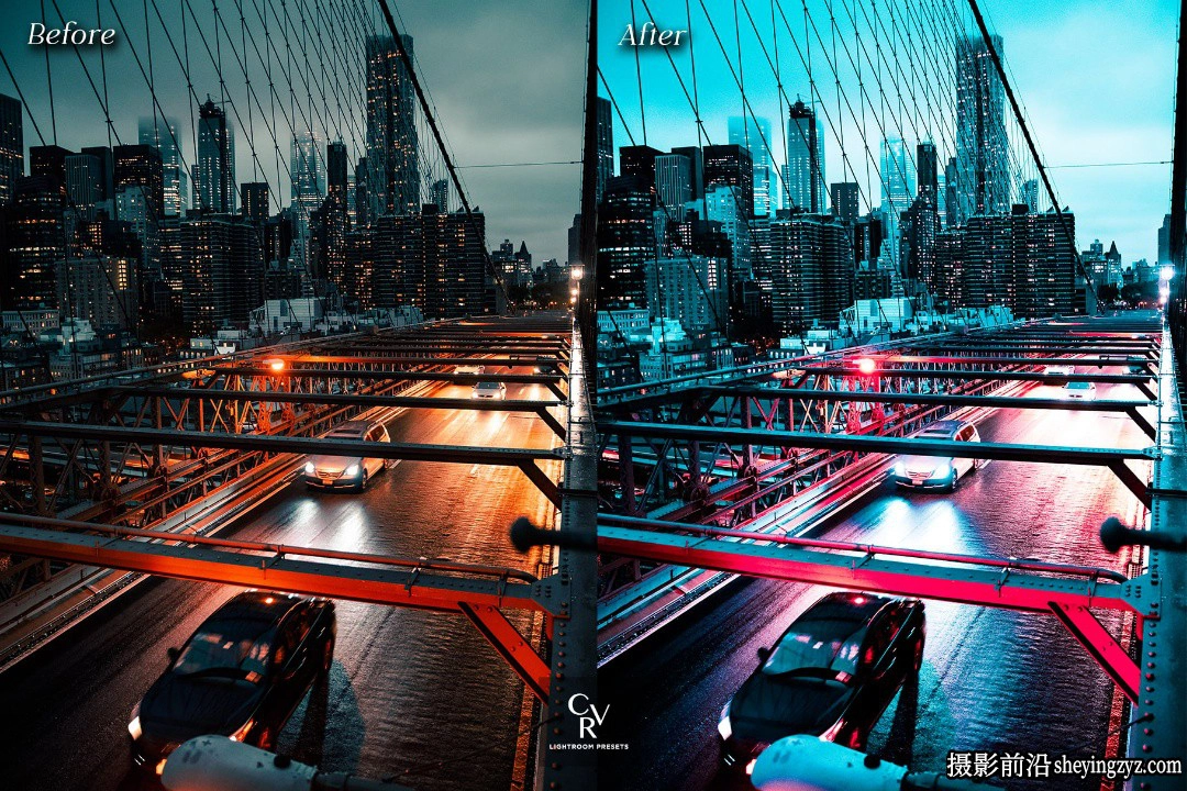 赛博朋克城市夜景风光LR预设手机预设 Cyberpunk Lightroom Presets