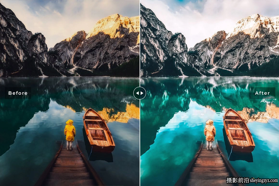 旅拍橙青色人像调色LR预设 Mountain Lake Pro Lightroom Presets