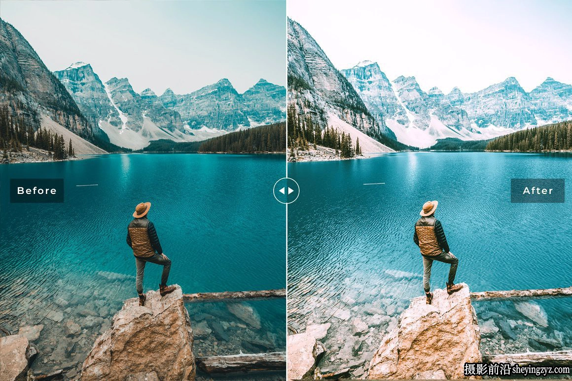 旅拍橙青色人像调色LR预设 Mountain Lake Pro Lightroom Presets
