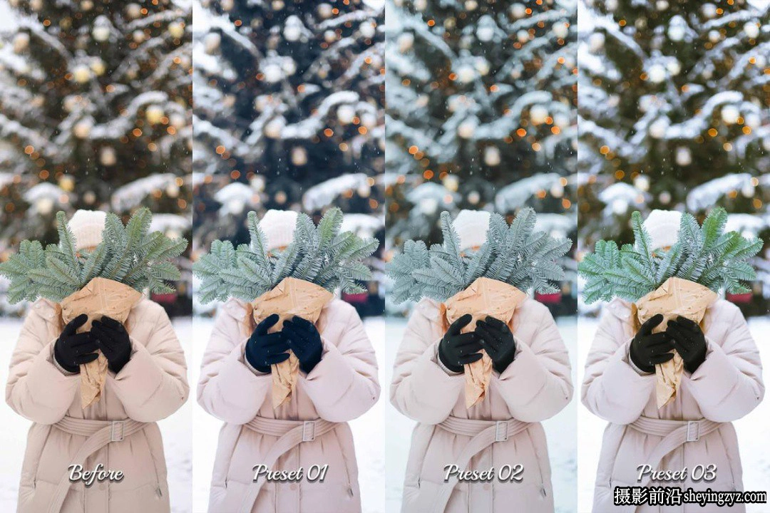 冬季人像风光调色滤镜FilterGrade - Snow Gift Lightroom and Lut