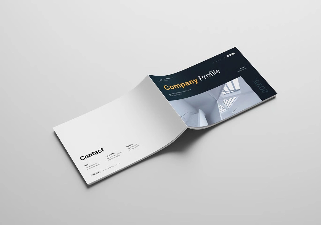 公司简介横版设计推广排版InDesign模板