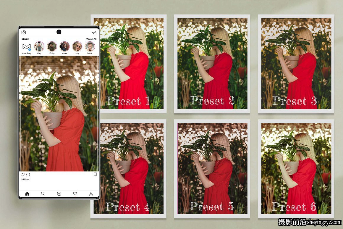 8种外拍森系人像后期调色LR预设 Princess Bride Lightroom Presets