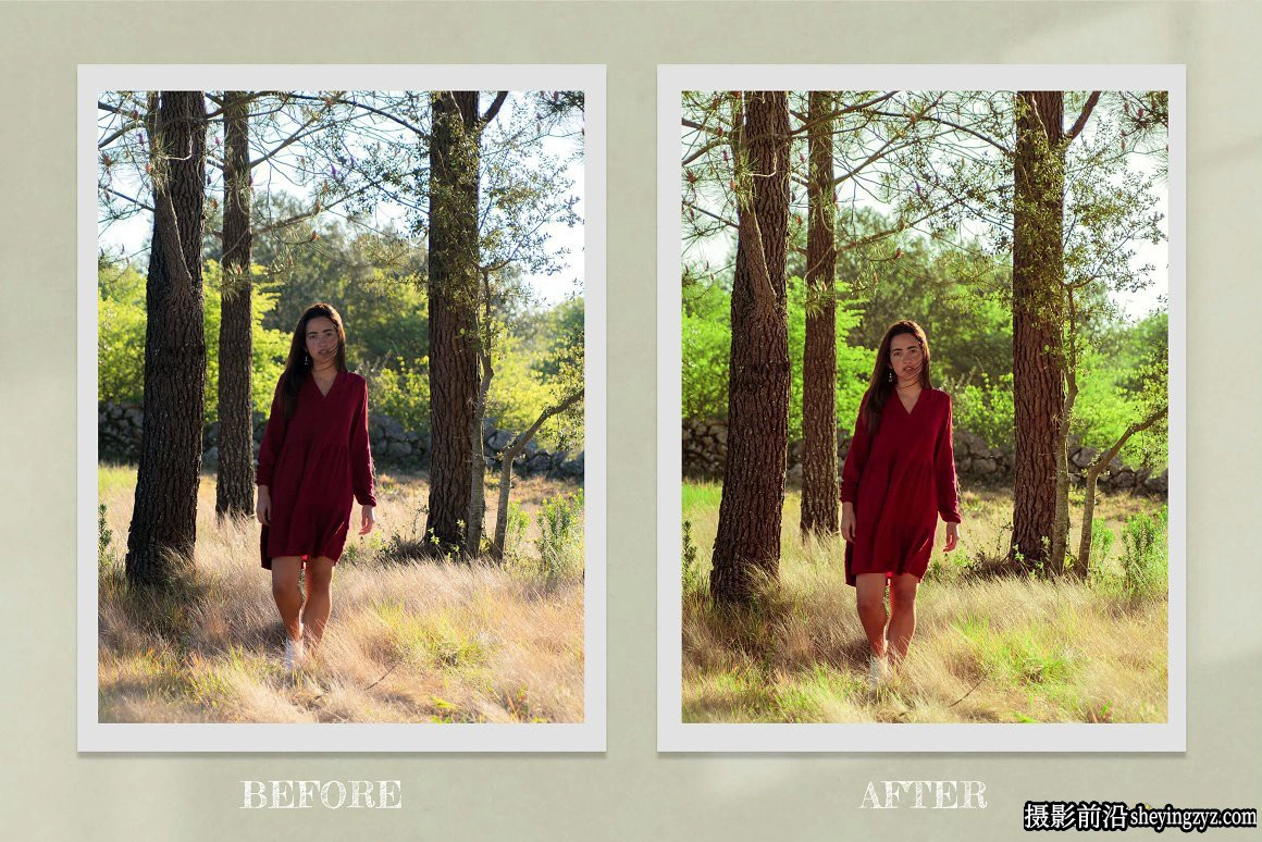 8种外拍森系人像后期调色LR预设 Princess Bride Lightroom Presets