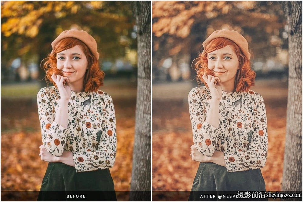 温暖秋季人像摄影调色LR预设NesPresets - Insta Autumn Presets