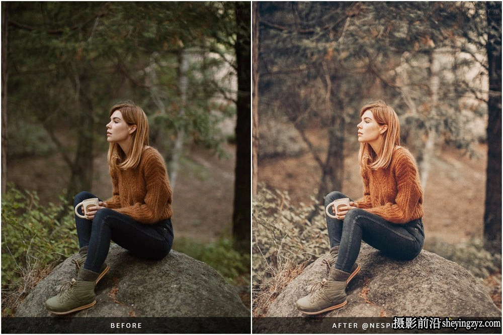 温暖秋季人像摄影调色LR预设NesPresets - Insta Autumn Presets