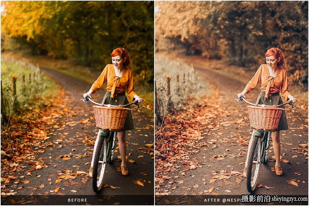 温暖秋季人像摄影调色LR预设NesPresets - Insta Autumn Presets