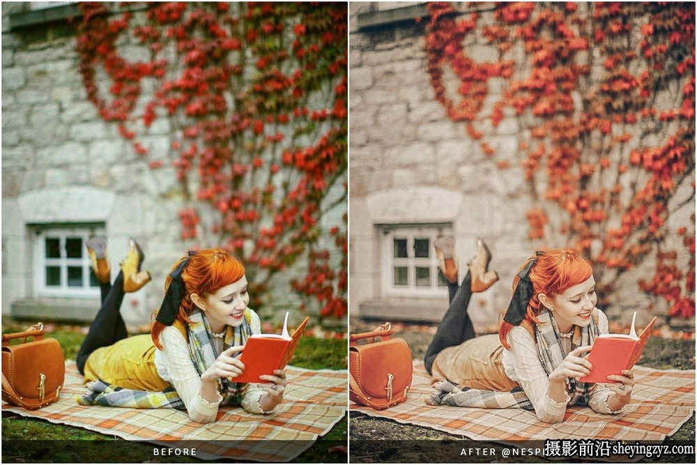 温暖秋季人像摄影调色LR预设NesPresets - Insta Autumn Presets