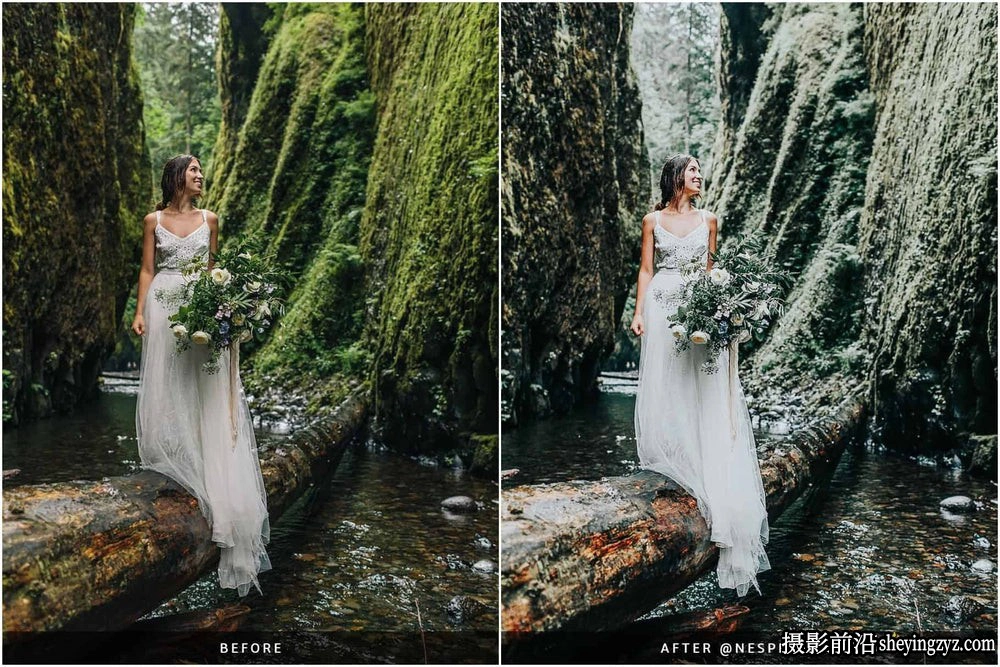 森系胶片婚礼网红人像LR预设NesPresets-Evergreen Clean Presets