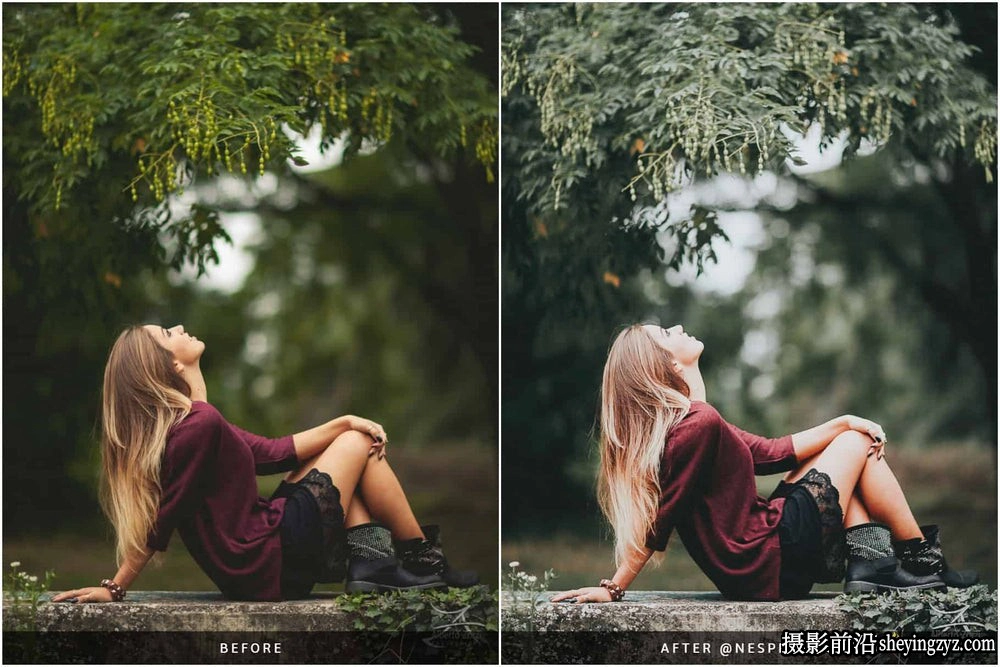 森系胶片婚礼网红人像LR预设NesPresets-Evergreen Clean Presets