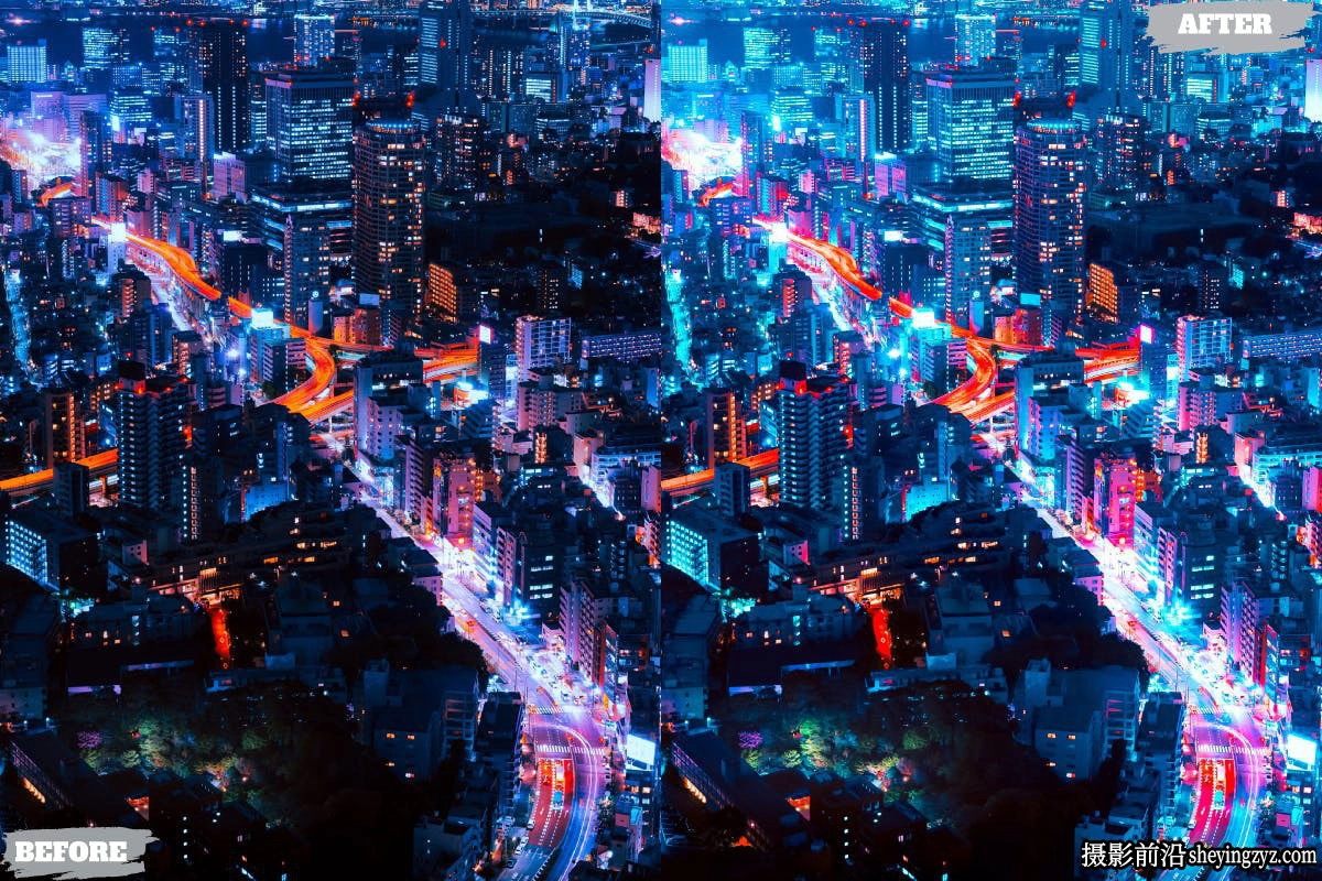 免费LR预设-城市夜景风光调色LR预设 Neon Light Lightroom Presets
