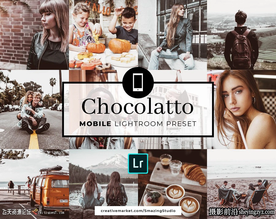 INS网红人像VSCO胶片LR预设手机lr预设Chocolatto Lightroom Presets