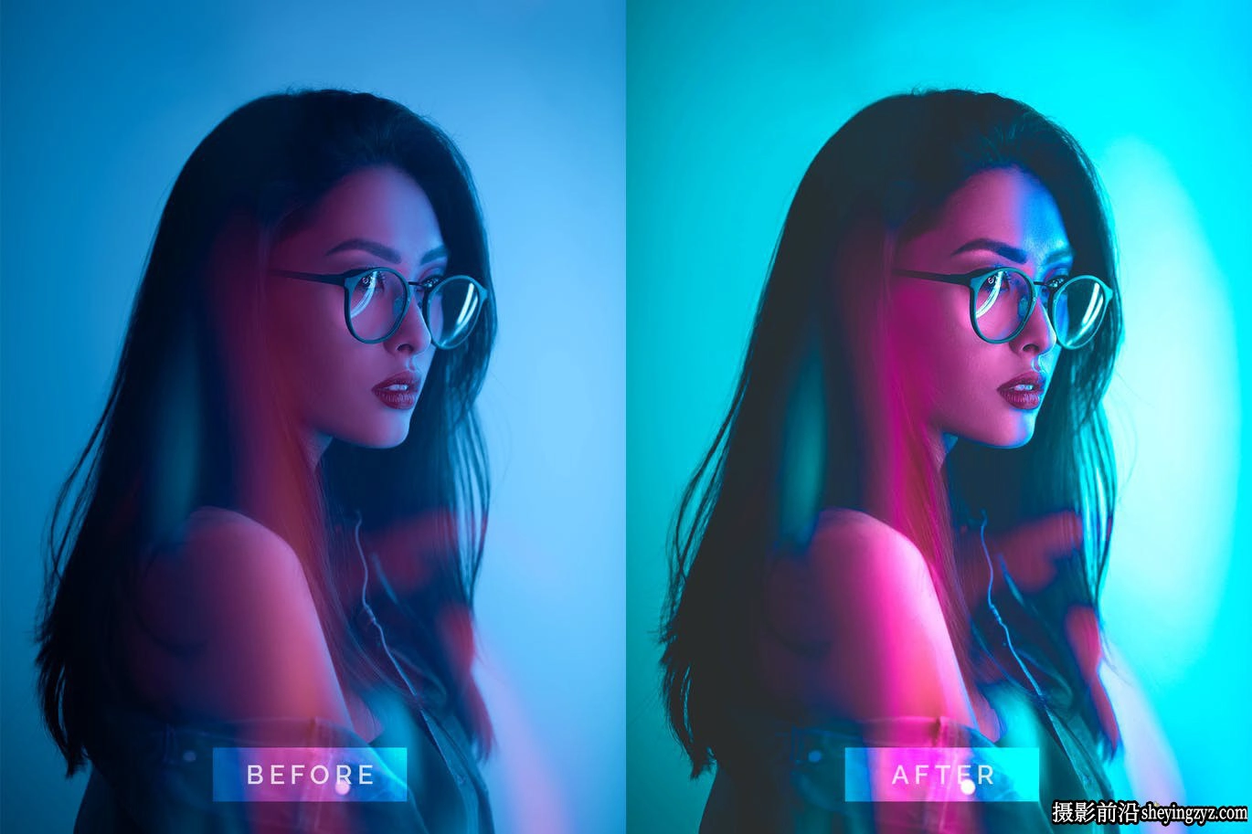 100+赛博朋克城市夜景霓虹人像LR预设Cybertechie Hundred Presets