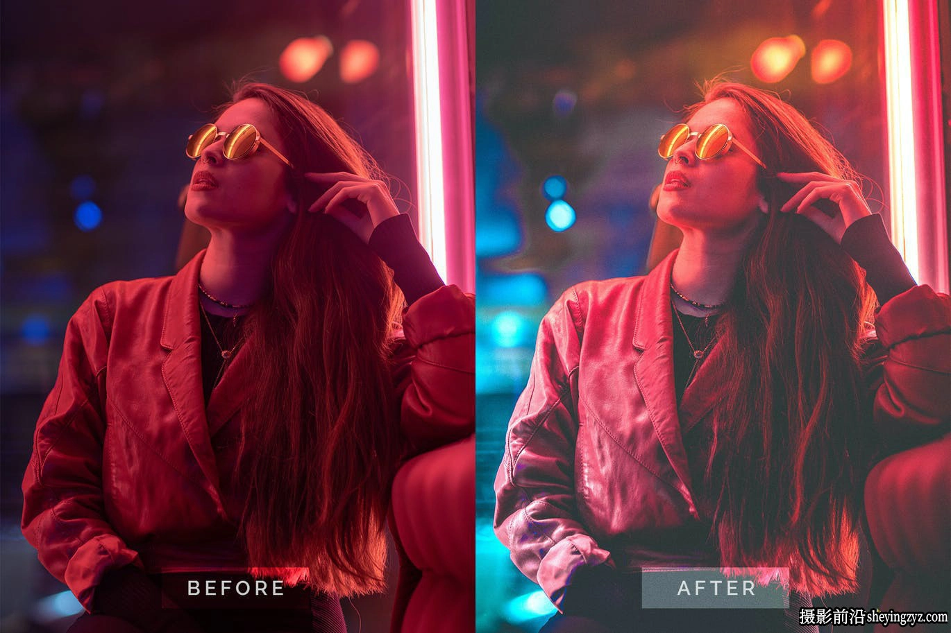 100+赛博朋克城市夜景霓虹人像LR预设Cybertechie Hundred Presets