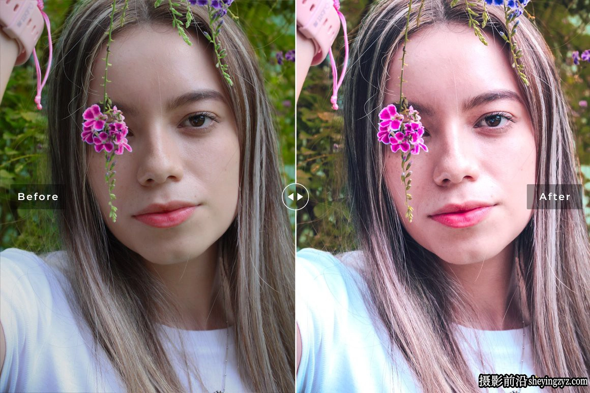 免费lr预设-明亮粉彩人像调色LR预设 Brachyscome Lightroom Presets
