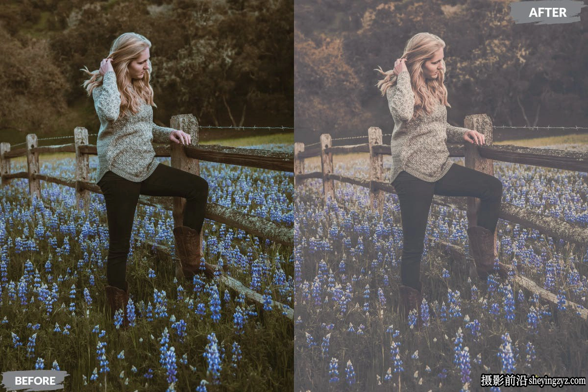 免费LR预设-磨砂复古电影人像调色LR预设 Nudes Matte Presets