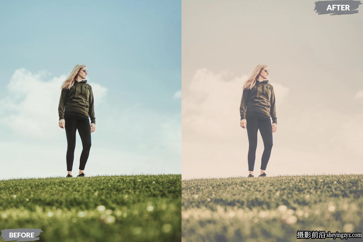 免费LR预设-磨砂复古电影人像调色LR预设 Nudes Matte Presets