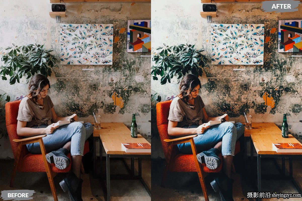 咖啡厅城市人像后期调色Lightroom预设Cozy Cafe Lightroom Presets
