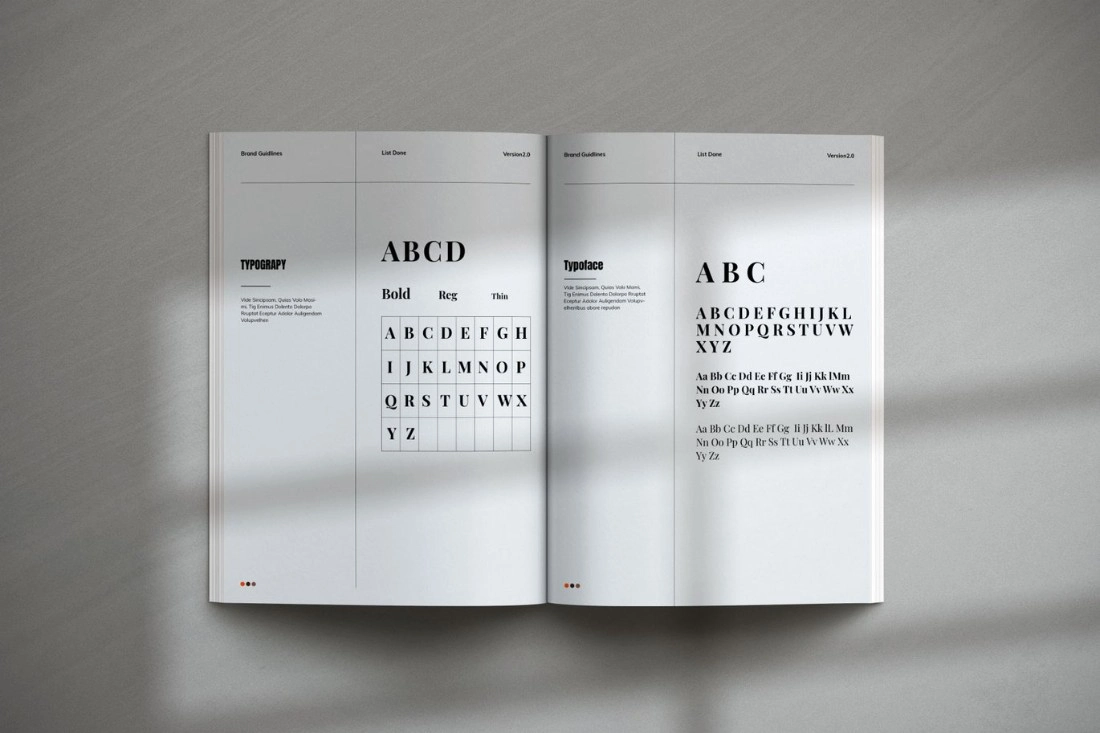 品牌指南排版布局InDesign模板
