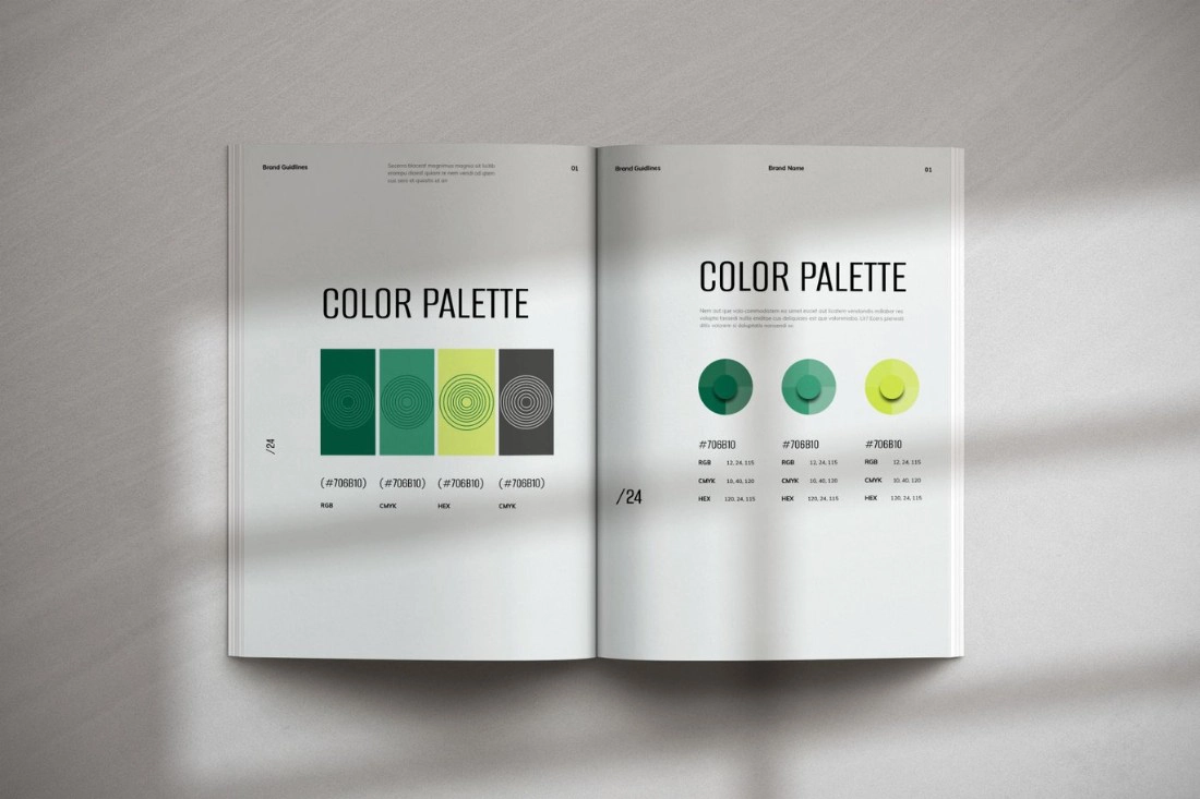 品牌指南模板排版InDesign模板