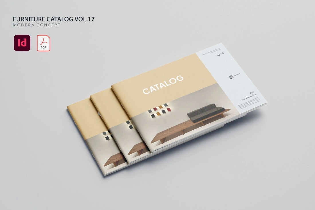 家具产品目录排版布局第17卷InDesign模板