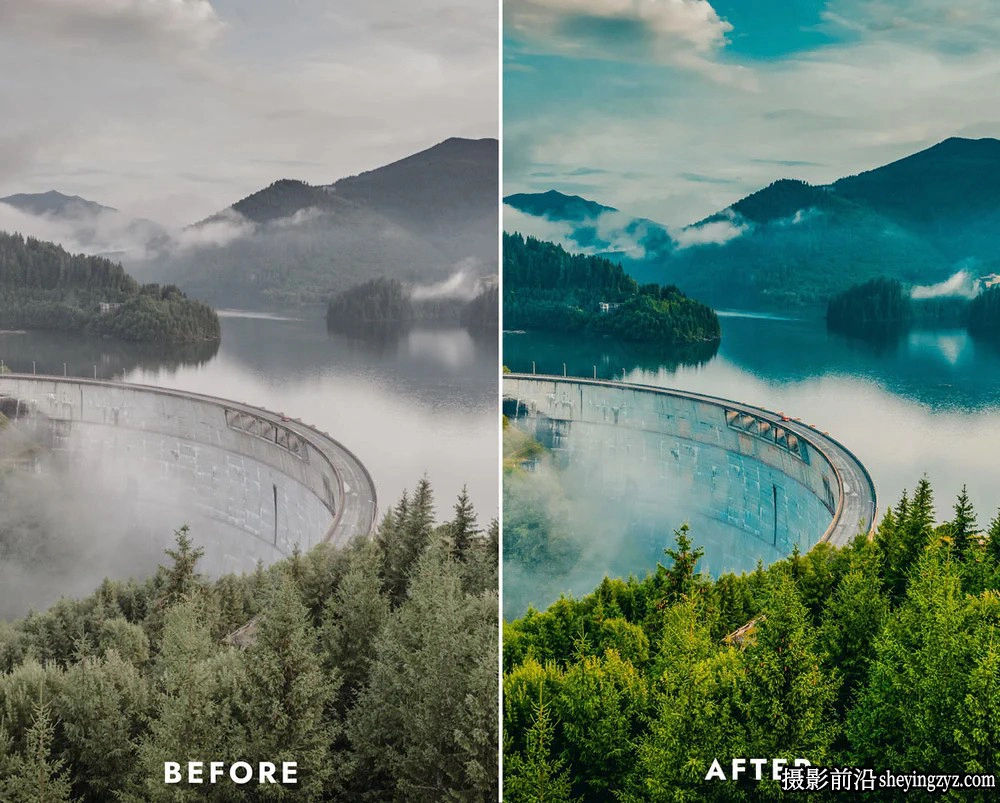 无人机航拍风光大片调色LR预设及LUT预设LANDSCAPE PRO PRESETS