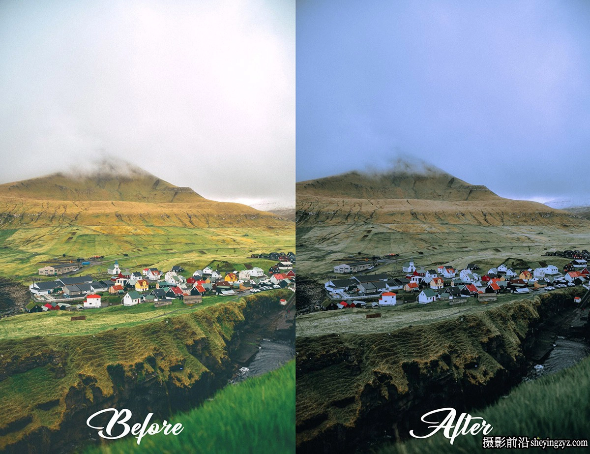 无人机航拍黑暗电影风光LR预设 MePresets-Cinematic Green Presets